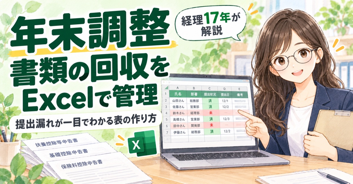 年末調整の書類回収をExcelで管理する方法
